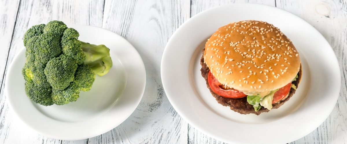 Unhealthy vs healthy food