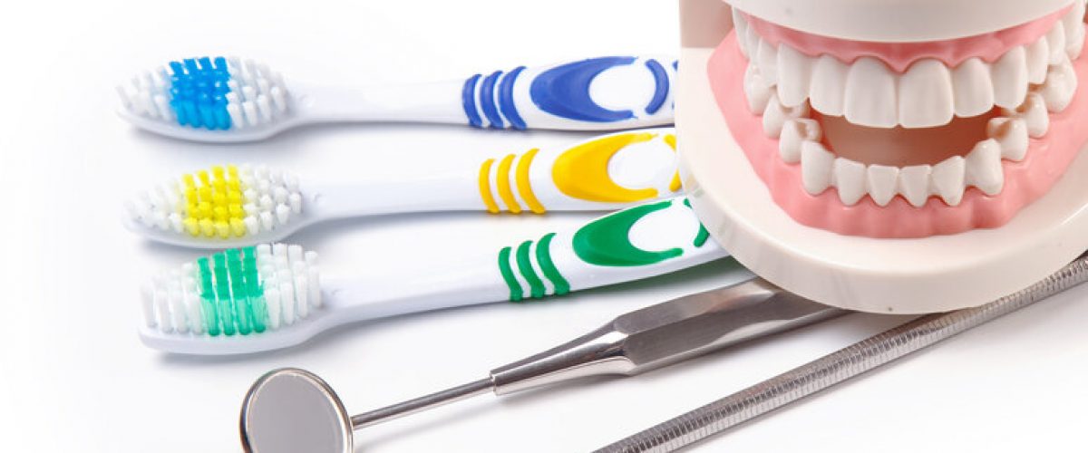 White teeth on the table